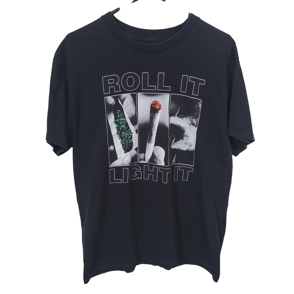 Bravado Large Cypress Hill Roll It Light It T-Shirt Black Graphic Tee Vintage